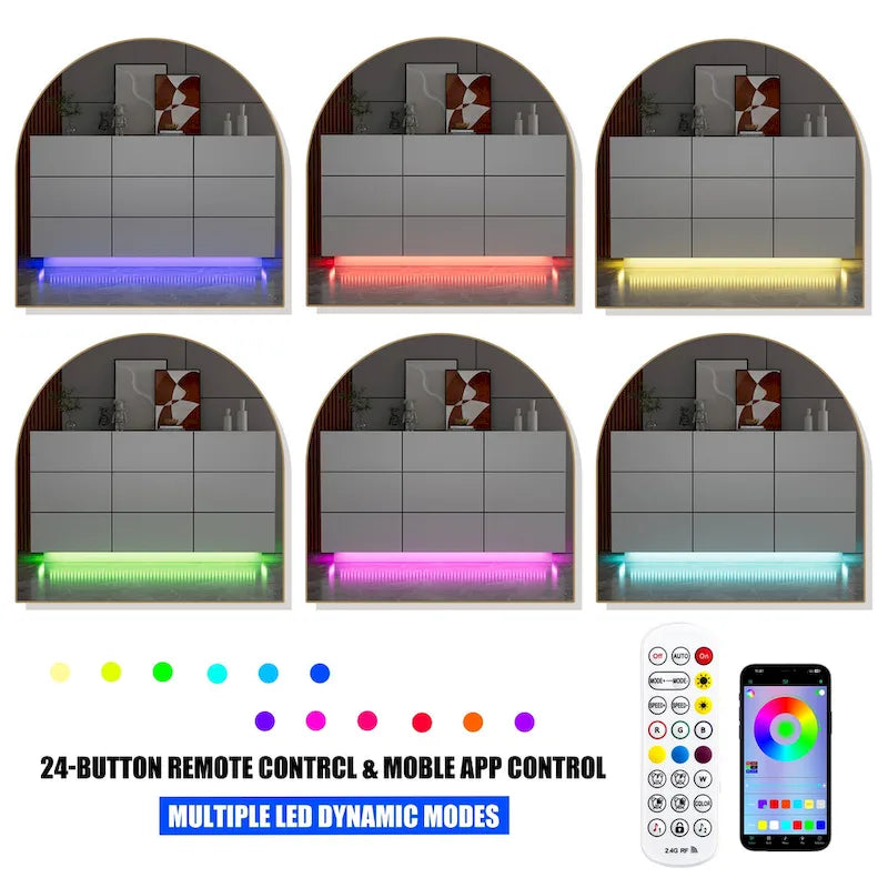 Commode de rangement à 9 tiroirs avec éclairage LED inférieur