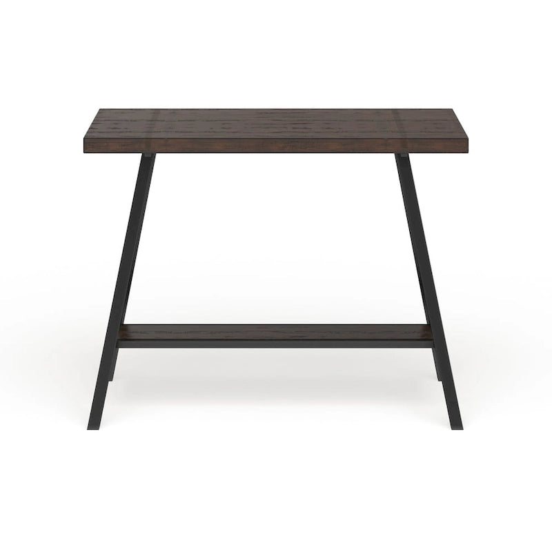 Industrial Farmhouse Counter Height Dining Table - Weathered Oak Wood Top with Metal Base