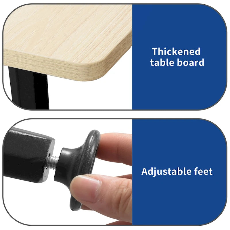 Boat-Shaped Conference Table with Integrated Charging Station & Cable Grommets - 6FT / 8FT