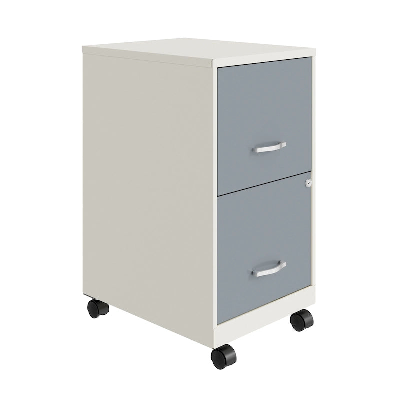2-Drawer Mobile File Cabinet with Lock, Fits Under Desk
