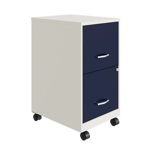 2-Drawer Mobile File Cabinet with Lock, Fits Under Desk