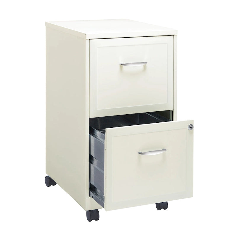 2-Drawer Mobile File Cabinet with Lock, Fits Under Desk