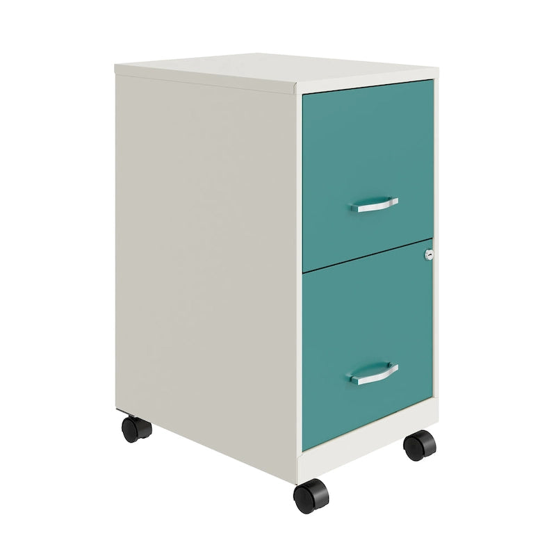 2-Drawer Mobile File Cabinet with Lock, Fits Under Desk