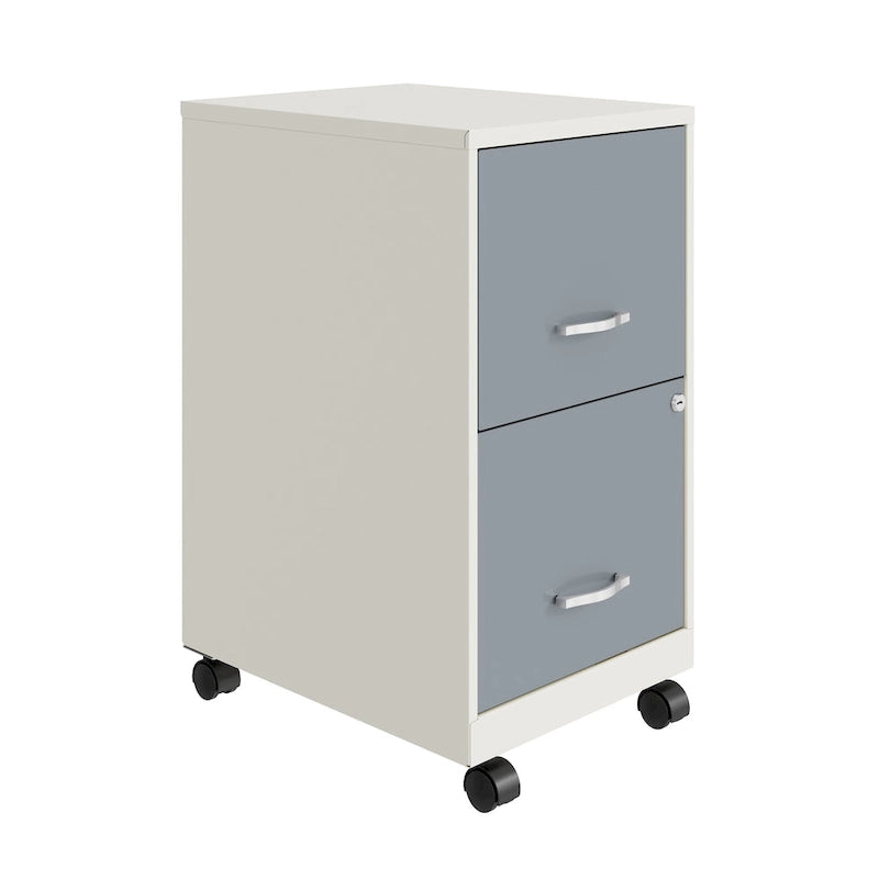 2-Drawer Mobile File Cabinet with Lock, Fits Under Desk