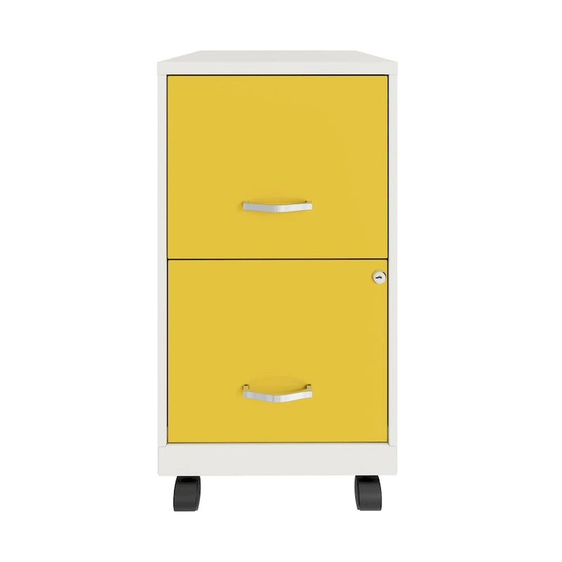 2-Drawer Mobile File Cabinet with Lock, Fits Under Desk