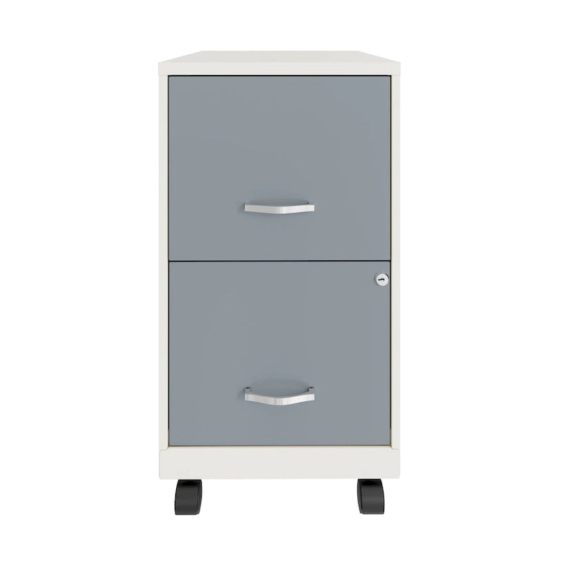 2-Drawer Mobile File Cabinet with Lock, Fits Under Desk