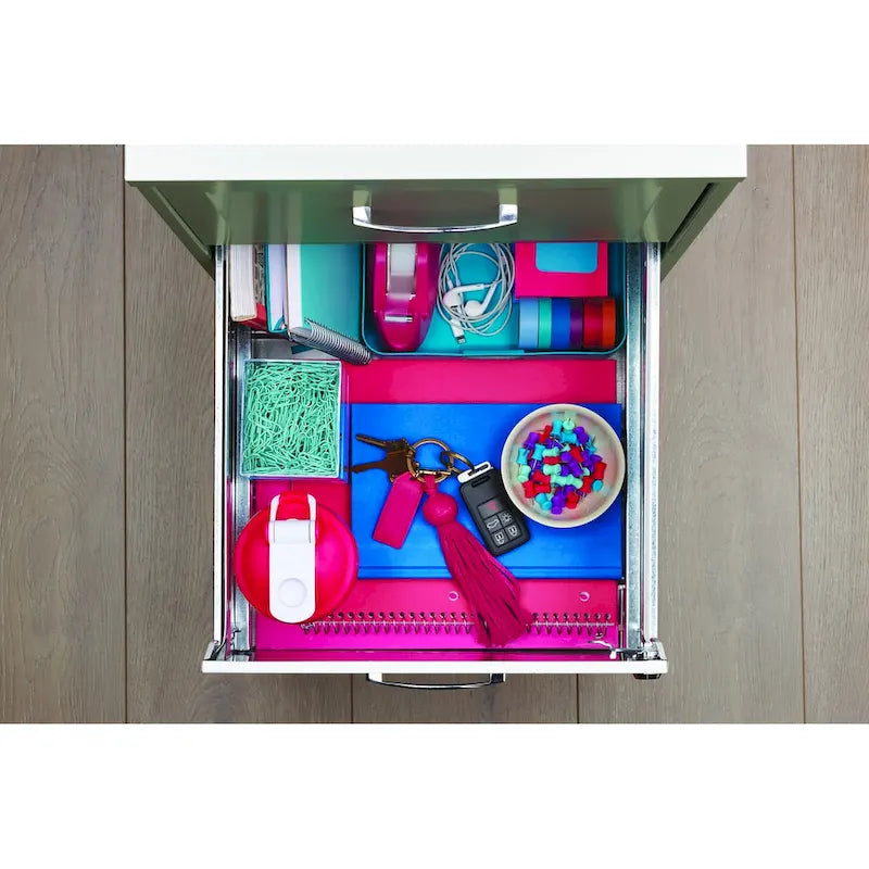2-Drawer Mobile File Cabinet with Lock, Fits Under Desk
