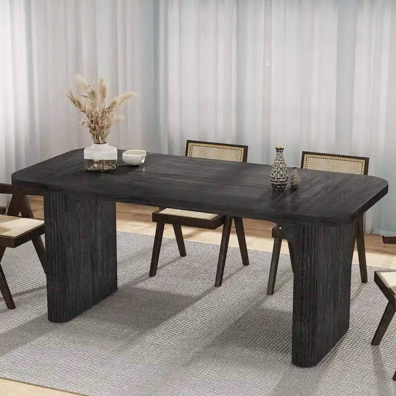 Tavolo da pranzo rettangolare da 62" con ripiano inferiore, posti per 4–6 persone