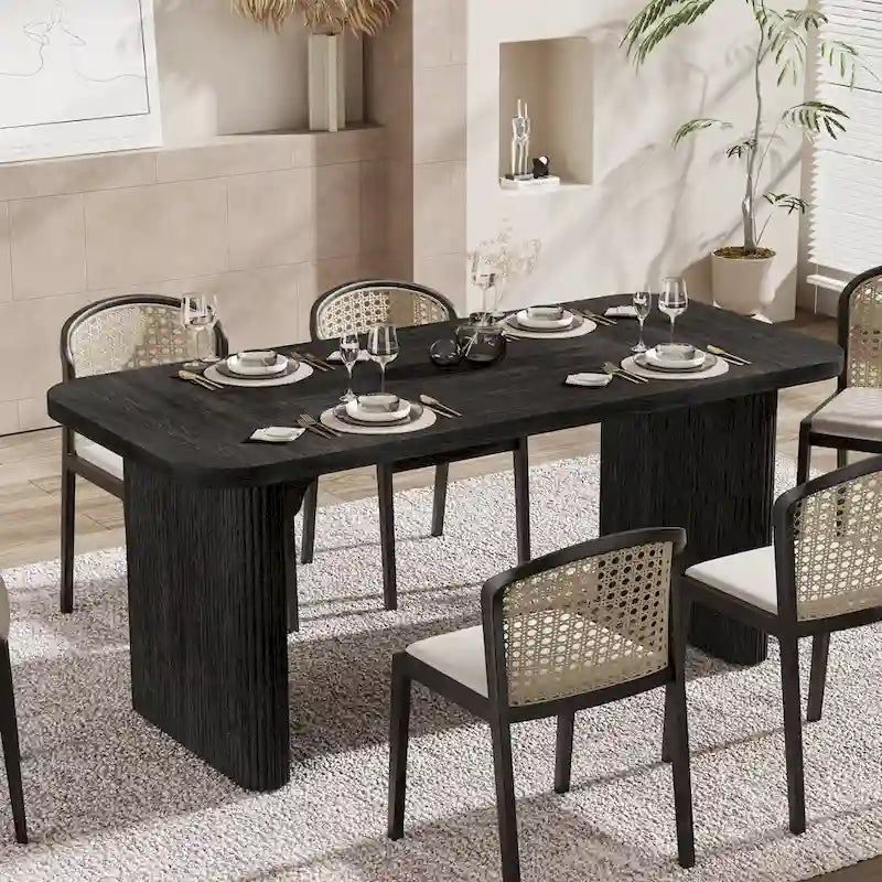 Tavolo da pranzo rettangolare da 62" con ripiano inferiore, posti per 4–6 persone