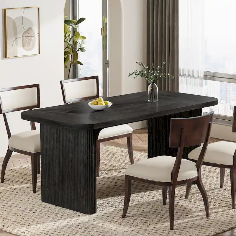 Tavolo da pranzo rettangolare da 62" con ripiano inferiore, posti per 4–6 persone