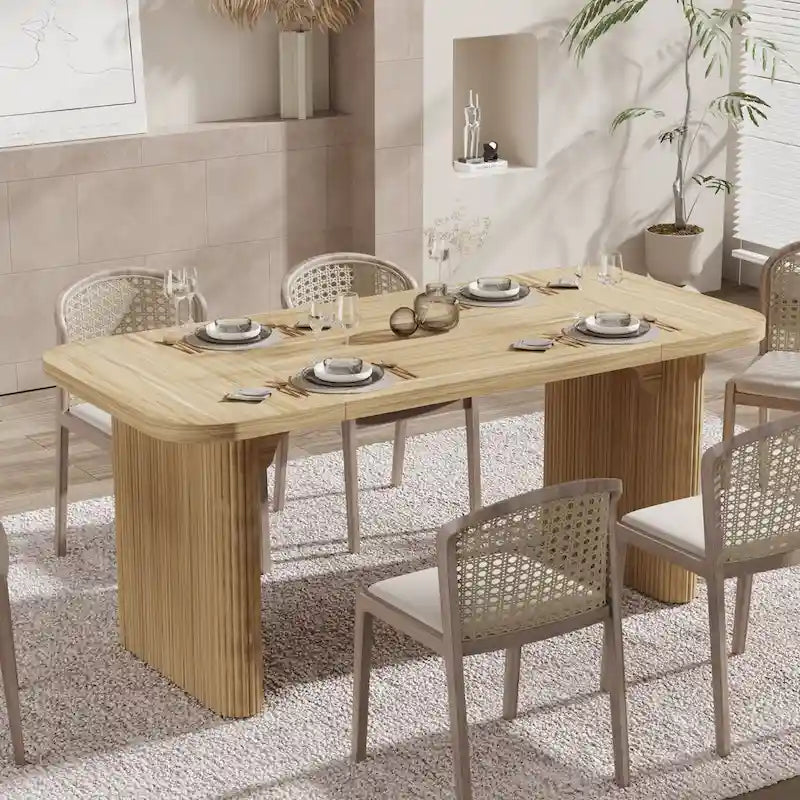 Tavolo da pranzo rettangolare da 62" con ripiano inferiore, posti per 4–6 persone