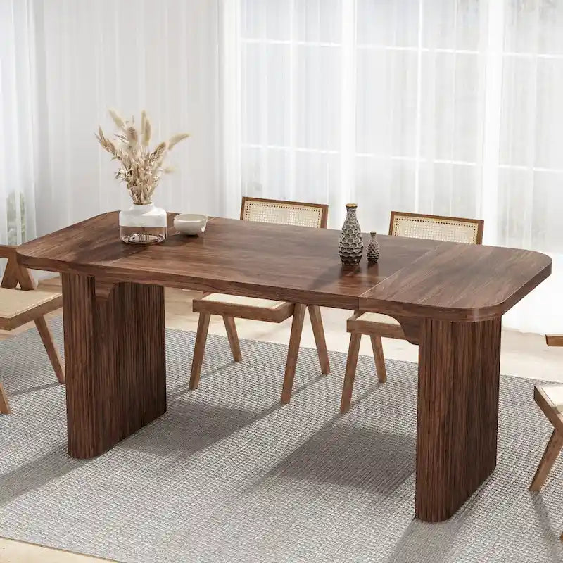 Tavolo da pranzo rettangolare da 62" con ripiano inferiore, posti per 4–6 persone
