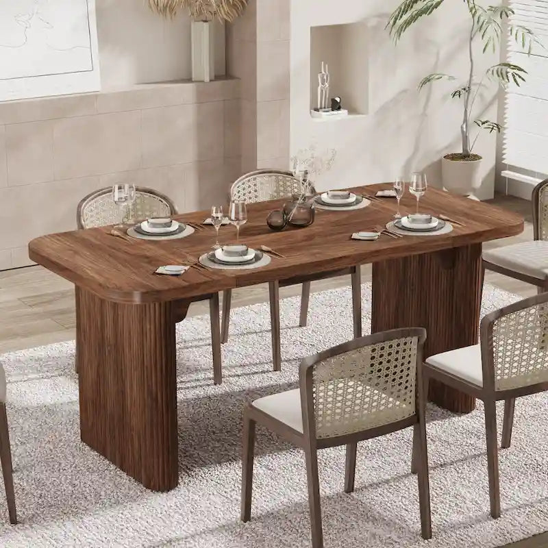 Tavolo da pranzo rettangolare da 62" con ripiano inferiore, posti per 4–6 persone