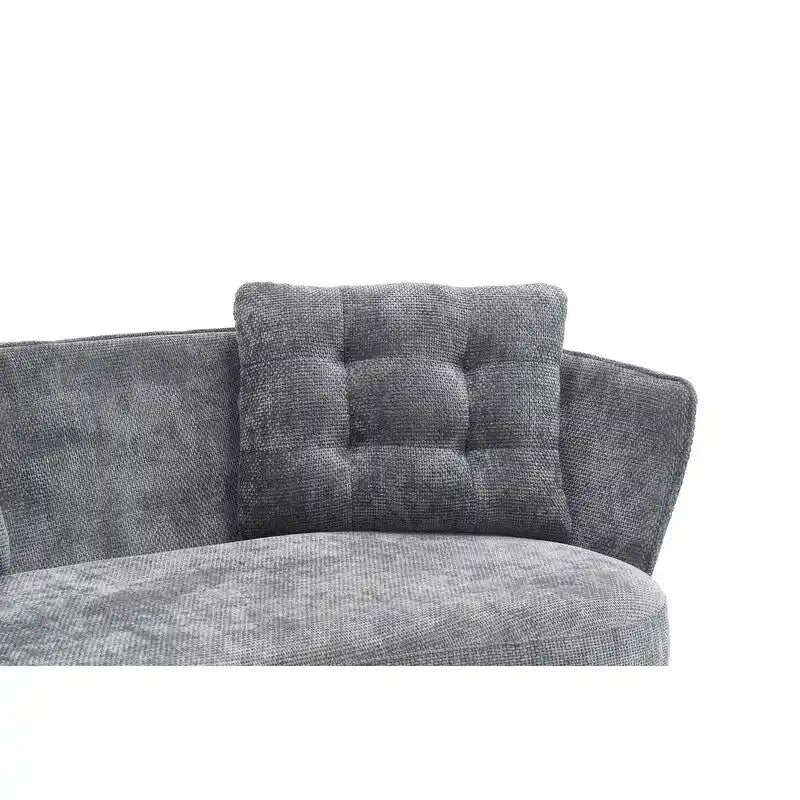 Velvet Loveseat Sofa with Gold Metal Legs — 64" Club Style