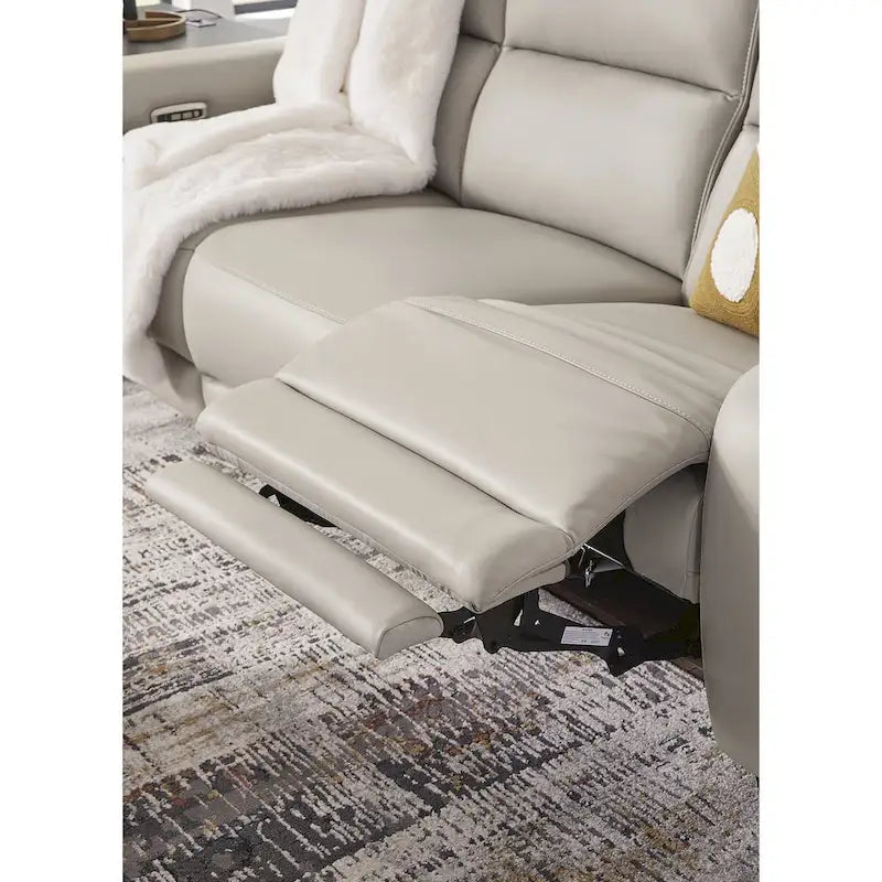 Causeuse inclinable électrique avec appuie-têtes réglables et recharge USB - Largeur de 62"